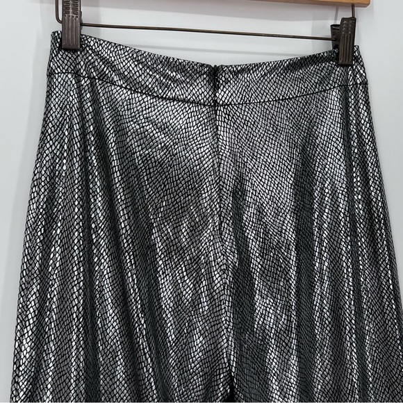 SOLD I.AM.GIA Metallic Silver Snakeskin Print Katana Ultra High Rise Flare Pants - Picture 5 of 8